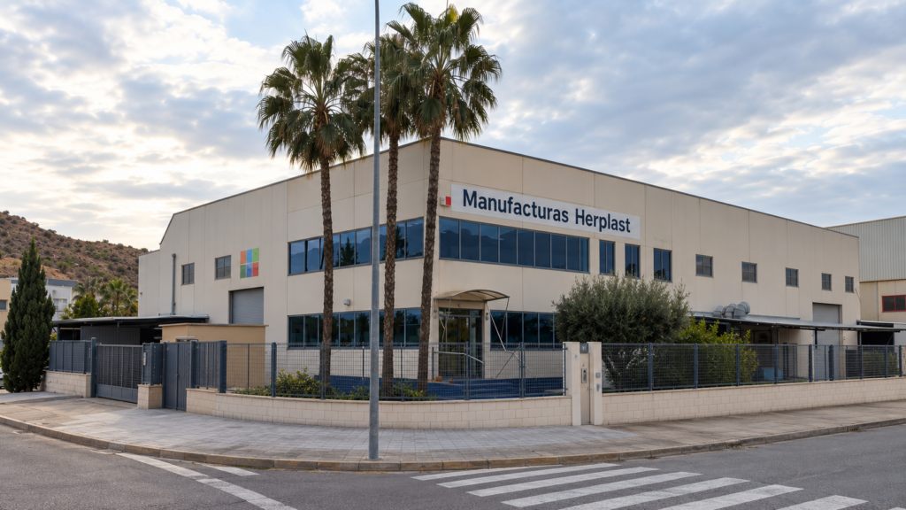 Fachada industrial de Manufacturas Herplast